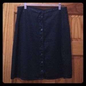 All Saints Black Denim Skirt